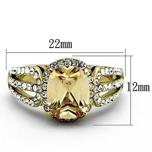 Jewellery Kingdom Ladies Oval Champagne Brown 2K Ring (Gold) Secondary image