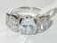 Jewellery Kingdom Ladies Oval Eternity 5 Stone Sterling Silver 4K Ring (Silver) - Rings - British D'sire
