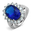 Jewellery Kingdom Ladies Oval Sapphire Diana Princess Ring (Silver) - Rings - British D'sire