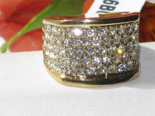 Jewellery Kingdom Ladies Pave 14mm Comfort Cubic Zirconia 18k Gold Ring Secondary image