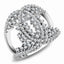 Jewellery Kingdom Ladies Pave Band Cubic Zirconia Rhodium Ring (Silver) - Rings - British D'sire