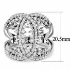 Jewellery Kingdom Ladies Pave Band Cubic Zirconia Rhodium Ring (Silver) - Rings - British D'sire