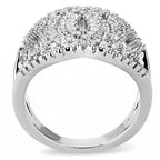 Jewellery Kingdom Ladies Pave Band Cubic Zirconia Rhodium Ring (Silver) - Rings - British D'sire