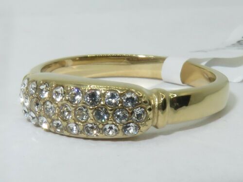 Jewellery Kingdom Ladies Pave Cluster Band 18kt Steel Elegant Gold Ring Secondary image