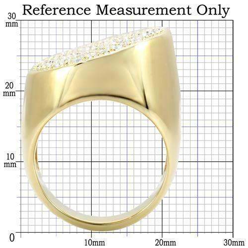 Jewellery Kingdom Ladies Pave Comfort Cocktail Ring (Gold) Secondary image