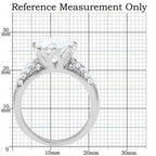 Jewellery Kingdom Ladies Pave Cubic Zirconia Stainless Steel Engagement Dress Ring (Silver) - Jewelry Rings - British D'sire