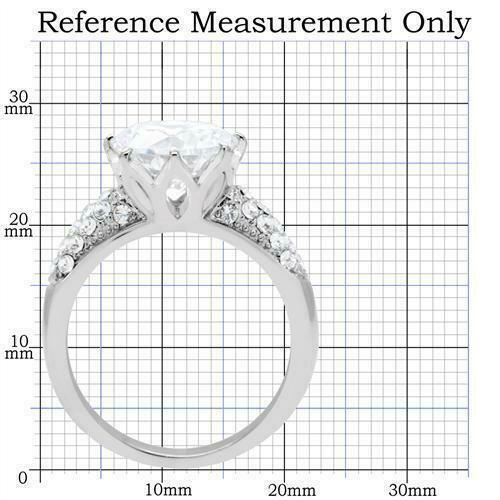 Jewellery Kingdom Ladies Pave Cubic Zirconia Stainless Steel Engagement Dress Ring (Silver) - Jewelry Rings - British D'sire