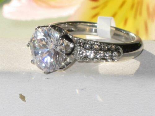 Jewellery Kingdom Ladies Pave Cubic Zirconia Stainless Steel Engagement Dress Ring (Silver) - Jewelry Rings - British D'sire