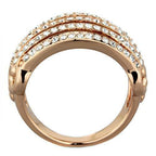 Jewellery Kingdom Ladies Pave Steel Cz Dome Comfort Ring (Gold) - Jewelry Rings - British D'sire