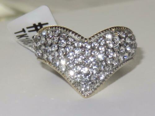Jewellery Kingdom Ladies Pave Wishbone Cluster V Shape Ring (Gold) - Rings - British D'sire