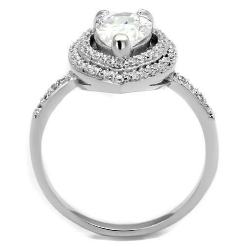 Jewellery Kingdom Ladies Pear 250 Carat Pretty Cubic Zirconia Dress Ring (Sterling Silver) - Jewelry Rings - British D'sire