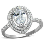 Jewellery Kingdom Ladies Pear 250 Carat Pretty Cubic Zirconia Dress Ring (Sterling Silver) - Jewelry Rings - British D'sire