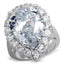 Jewellery Kingdom Ladies Pear Cocktail 17CT Sparkling statement Ring (Silver) - Jewelry Rings - British D'sire