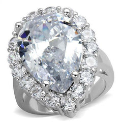 Jewellery Kingdom Ladies Pear Cocktail 17CT Sparkling statement Ring (Silver) - Jewelry Rings - British D'sire