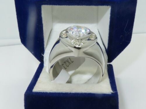 Jewellery Kingdom Ladies Pear Cubic Zirconia Bezel Sparkling Comfort 8K Ring (Silver) Secondary image