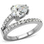 Jewellery Kingdom Ladies Pear Ring Simulated Diamonds Stainless Steel Silver Accents Pave - Jewelry Rings - British D'sire
