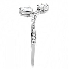 Jewellery Kingdom Ladies Pear Simulated Diamonds Stainless Steel Elegant Ring - Jewelry Rings - British D'sire