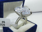 Jewellery Kingdom Ladies Pear Solitaire Cz 1.4 Carat Stainless Steel Ring - Jewelry Rings - British D'sire