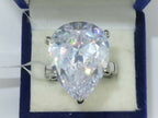Jewellery Kingdom Ladies Pear Solitaire Cz 1.4 Carat Stainless Steel Ring - Jewelry Rings - British D'sire