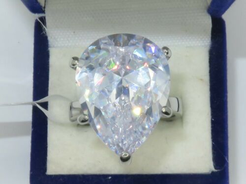 Jewellery Kingdom Ladies Pear Solitaire Cz 1.4 Carat Stainless Steel Ring - Jewelry Rings - British D'sire