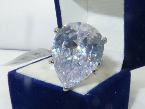 Jewellery Kingdom Ladies Pear Solitaire Cz 1.4 Carat Stainless Steel Ring - Jewelry Rings - British D'sire