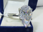 Jewellery Kingdom Ladies Pear Solitaire Cz 1.4 Carat Stainless Steel Ring - Jewelry Rings - British D'sire