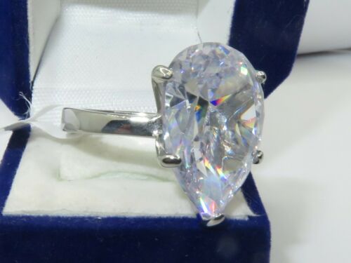 Jewellery Kingdom Ladies Pear Solitaire Cz 1.4 Carat Stainless Steel Ring - Jewelry Rings - British D'sire