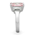 Jewellery Kingdom Ladies Pink Emerald Cut 8K Cubic Zirconia Ring - Rings - British D'sire