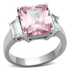 Jewellery Kingdom Ladies Pink Emerald Cut 8K Cubic Zirconia Ring - Rings - British D'sire