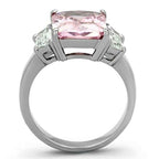 Jewellery Kingdom Ladies Pink Emerald Cut 8K Cubic Zirconia Ring - Rings - British D'sire