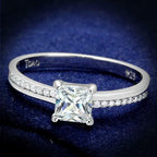 Jewellery Kingdom Ladies Princess 1 Carat Solitaire Accents Cz Sterling Silver Engagement Ring - Jewelry Rings - British D'sire
