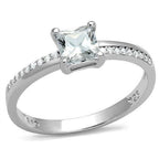 Jewellery Kingdom Ladies Princess 1 Carat Solitaire Accents Cz Sterling Silver Engagement Ring - Jewelry Rings - British D'sire