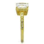 Jewellery Kingdom Ladies Princess 18kt Cz 3.67ct Sterling Silver Square Engagement Ring (Gold) - Jewelry Rings - British D'sire