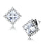 Jewellery Kingdom Ladies Princess 3 Carat Solitaire Stainless Steel Stud Earrings (Silver) - Earrings - British D'sire