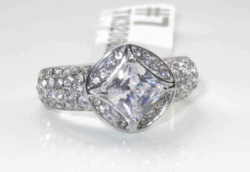 Jewellery Kingdom Ladies Princess 3 Carat Stainless Steel Accents Engagement Ring (Silver) Secondary image