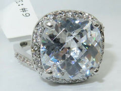 Jewellery Kingdom Ladies Princess 8 Carat Cubic Zirconia Cocktail Ring (Silver) - Jewelry Rings - British D'sire