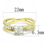 Jewellery Kingdom Ladies Princess Cubic Zirconia 18kt Steel 150 Carat Ring (Gold) - Jewelry Rings - British D'sire