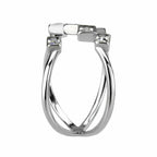 Jewellery Kingdom Ladies Princess Cut Band Cubic Zirconia Ring (Silver) - Rings - British D'sire