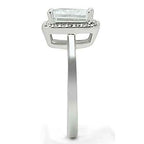 Jewellery Kingdom Ladies Princess Cut Cubic Zirconia Rhodium Ring (Silver) - Jewelry Rings - British D'sire