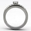 Jewellery Kingdom Ladies Princess Cut Stainless Steel 3.95 Carat Elegant Engagement Band Ring Set - Jewelry Rings - British D'sire