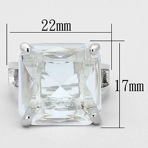 Jewellery Kingdom Ladies Princess Cut Sterling Silver 10 Carat Cocktail Solitaire Square Ring Secondary image