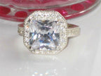Jewellery Kingdom Ladies Princess CZ Sterling Silver 925 3ct Cubic Zirconia Ring (Silver) - Jewelry Rings - British D'sire