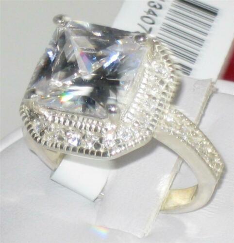 Jewellery Kingdom Ladies Princess CZ Sterling Silver 925 3ct Cubic Zirconia Ring (Silver) - Jewelry Rings - British D'sire