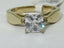 Jewellery Kingdom Ladies Princess Solitaire Cubic Zirconia 2 Carat Cubic Zirconia Engagement Ring (Gold) - Jewelry Rings - British D'sire
