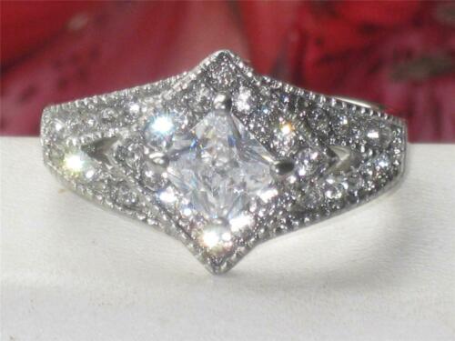 Jewellery Kingdom Ladies Princess Square Cubic Zirconia Stainless Steel Ring (Silver) Secondary image