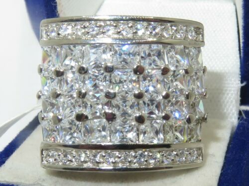 Jewellery Kingdom Ladies Princess Sterling Silver Cocktail Ring (Silver) - Rings - British D'sire Main image