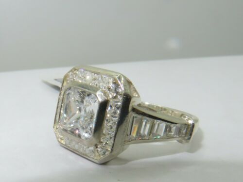 Jewellery Kingdom Ladies Princess Sterling Silver Square Cz Super Sparkling Stamped Ring - Jewelry Rings - British D'sire