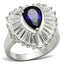 Jewellery Kingdom Ladies Purple Amethyst Pear Sterling Silver Baguettes Ring (Silver) - Jewelry Rings - British D'sire