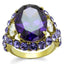Jewellery Kingdom Ladies Purple Amethyst Sparkling Cocktail 14k Ring (Gold) - Rings - British D'sire