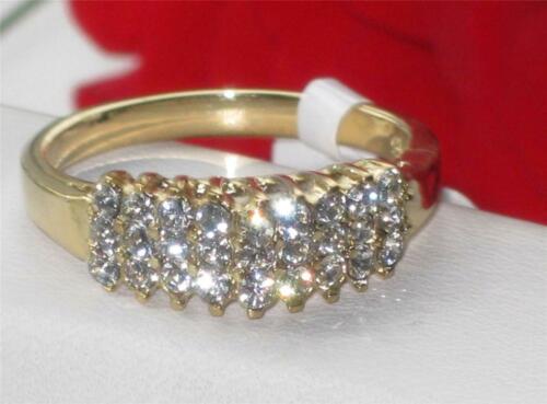 Jewellery Kingdom Ladies Realistic Cluster Steel Cubic Zirconia Ring (Gold) Secondary image